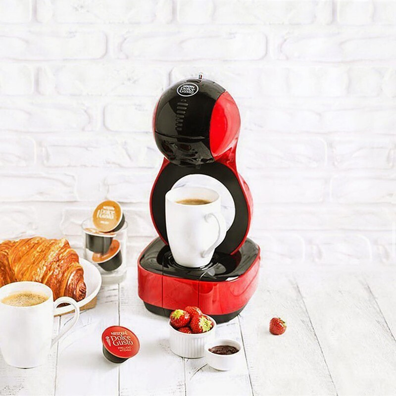 雀巢多趣酷思(Nescafe Dolce Gusto) 入门款咖啡机 家用 全自动胶囊机 Lumio樱桃红/云朵白